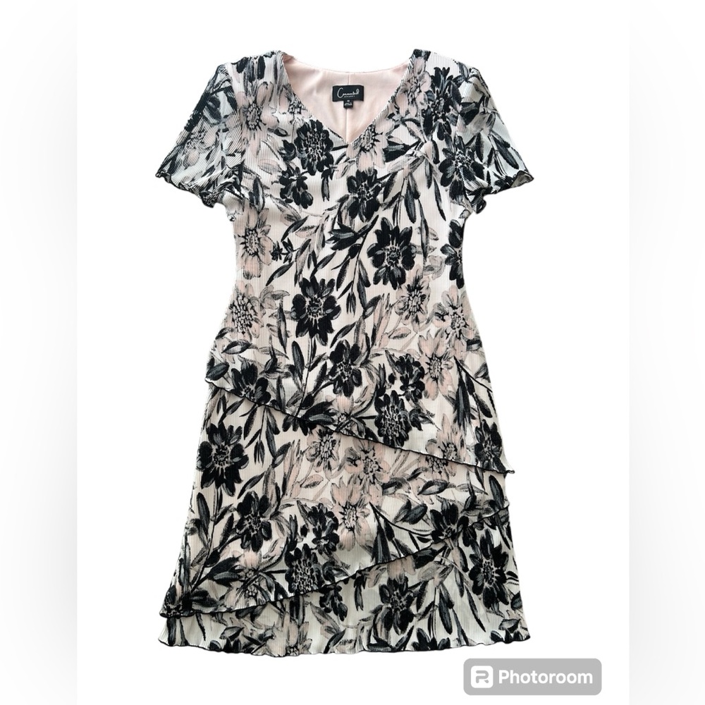 Connected Apparel Layered Floral Dress Size 10